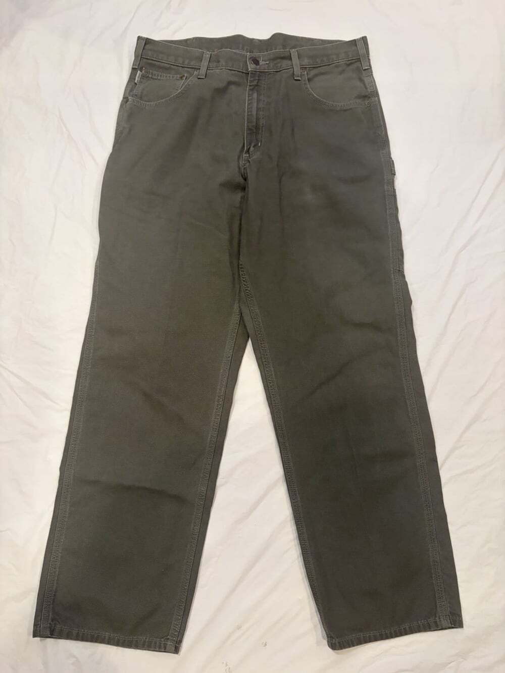 Carhartt Pants Men’s 36x32 Green Loose Fit Carpenter 100% Cotton